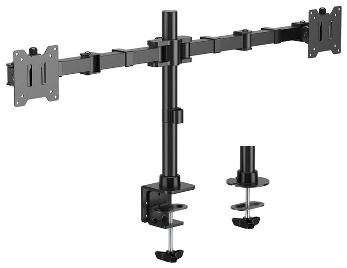 Aisens Soporte de Mesa para 2 Monitores DT35TSR-359 de 17-35 pulgadas, Negro