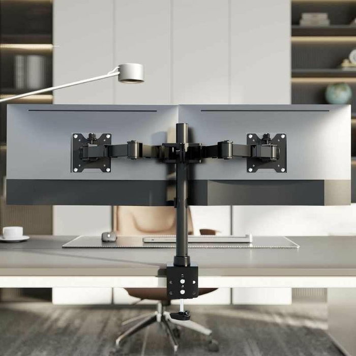 Aisens Soporte de Mesa para 2 Monitores DT35TSR-359 de 17-35 pulgadas, Negro