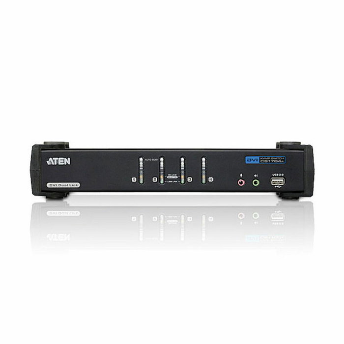 Aten CS1784A-AT-G Conmutador KVMP DVI/Audio Dual Link USB de 4 Puertos