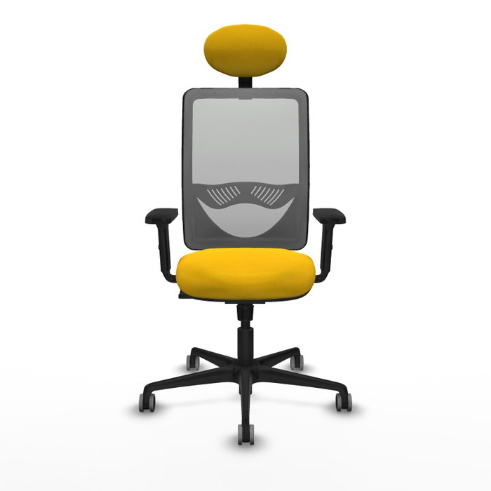 PIQUERAS Y CRESPO Silla de oficina Zulema con mecanismo Sincro, Amarillo y Gris PIQUERAS Y CRESPO Silla de oficina Zulema con mecanismo Sincro, Amarillo y Gris