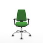 PIQUERAS Y CRESPO Silla de oficina Elche Verde con Brazos 1D