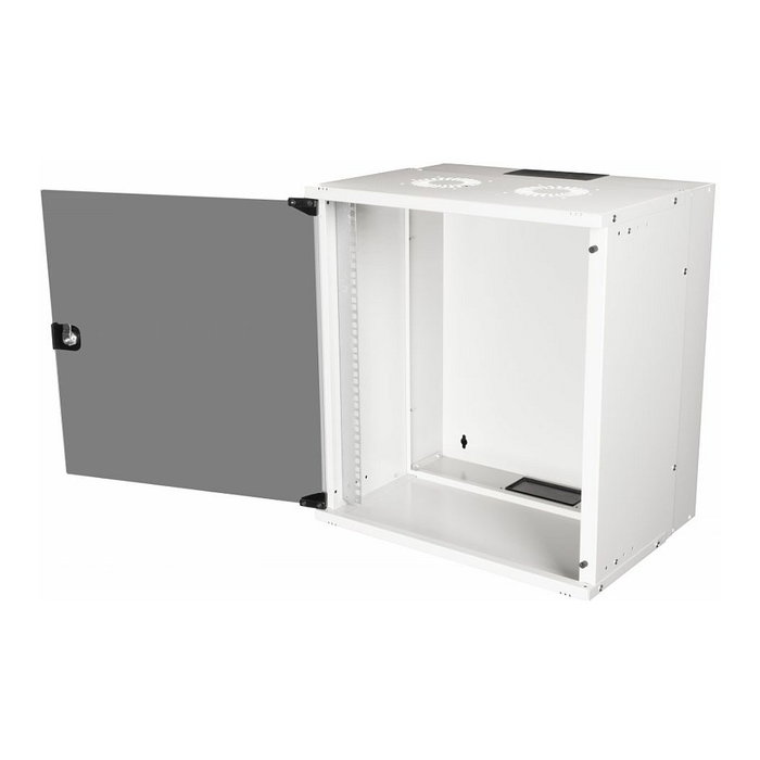 EQUIP Bastidor de pared 12U con puerta de vidrio templado EWM-12-5440-G gris claro