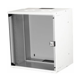 EQUIP Bastidor de pared 12U con puerta de vidrio templado EWM-12-5440-G gris claro