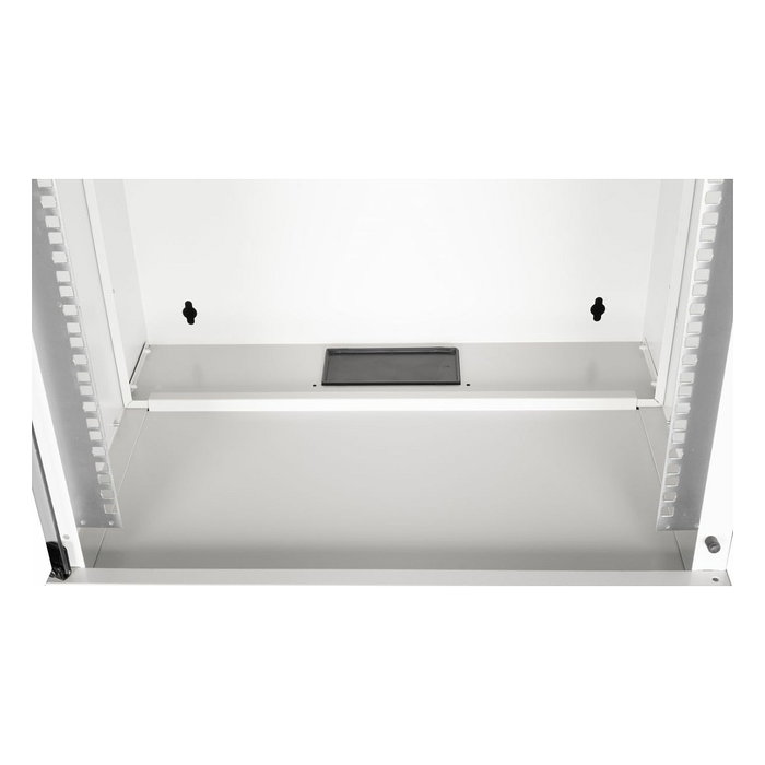 EQUIP Bastidor de pared 12U con puerta de vidrio templado EWM-12-5440-G gris claro