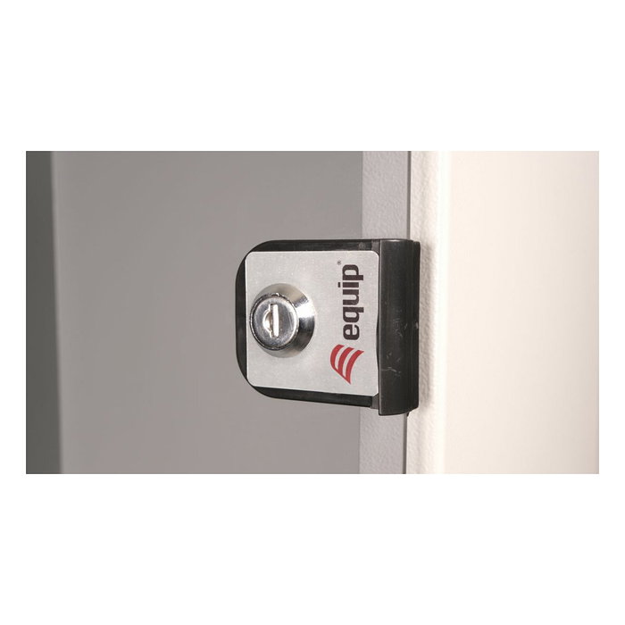 EQUIP Bastidor de pared 12U con puerta de vidrio templado EWM-12-5440-G gris claro