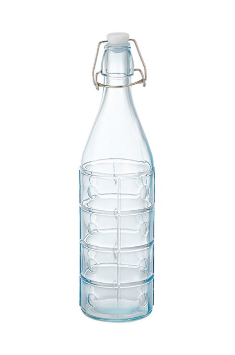 Inde Botella Pintada con Tapon Hermetico 1L 8.6x31cm (12 Unidades)
