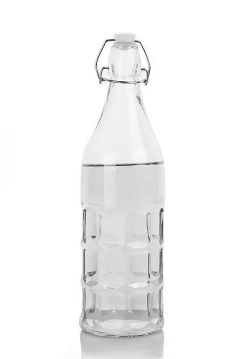 Inde Botella Pintada con Tapon Hermetico 1L 8.6x31cm (12 Unidades)