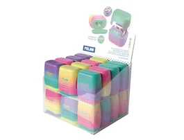Milan Sacapuntas Compact Sunset Doble con Depósito Colores Surtidos (Expositor 24 uds)