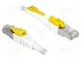DeLOCK Kabel RJ45 Secure Cat.6A 1 m Blanco