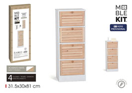 Inde Mueble Lavabo con 4 Cajones Moblekit - Mueble de Baño