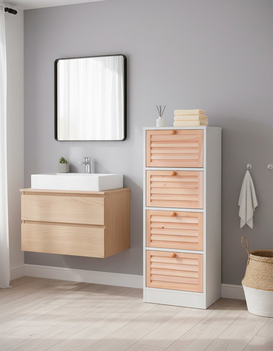 Inde Mueble Lavabo con 4 Cajones Moblekit - Mueble de Baño