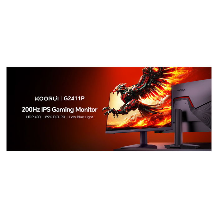 Koorui G2411P Monitor Gaming FHD 23.8" 200Hz 1ms IPS Negro
