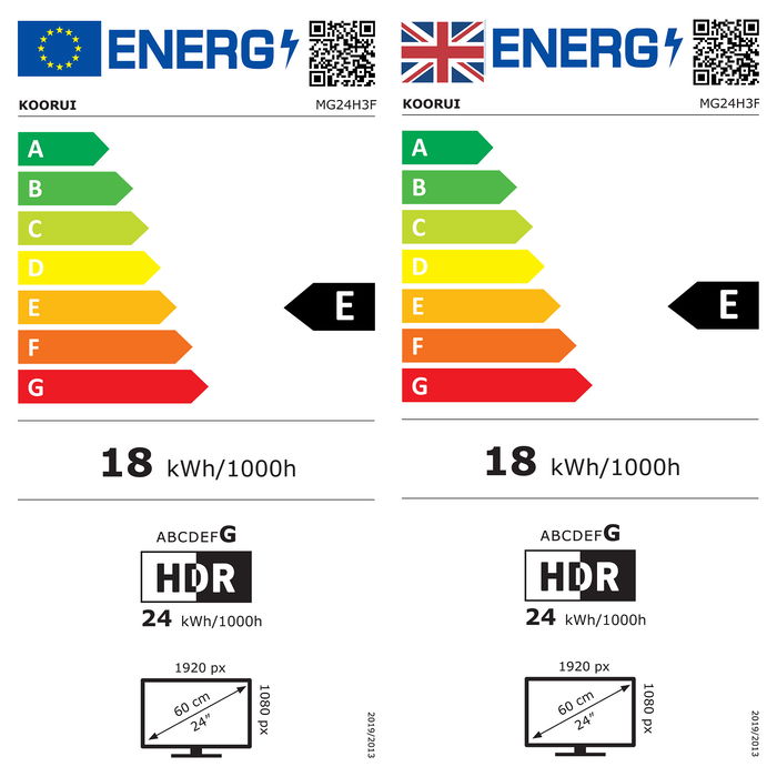 Koorui G2411P Monitor Gaming FHD 23.8" 200Hz 1ms IPS Negro