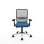 PIQUERAS Y CRESPO Silla de oficina Haches con mecanismo Sincro/Traslack Azul claro y Gris