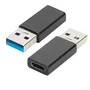 Ewent EW9650 Adaptador USB-A a USB-C, USB 3.0, Transferencia 5 Gbps, Carga hasta 3A/15W, Plug and Play, Carcasa Aluminio