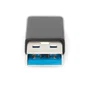 Ewent EW9650 Adaptador USB-A a USB-C, USB 3.0, Transferencia 5 Gbps, Carga hasta 3A/15W, Plug and Play, Carcasa Aluminio