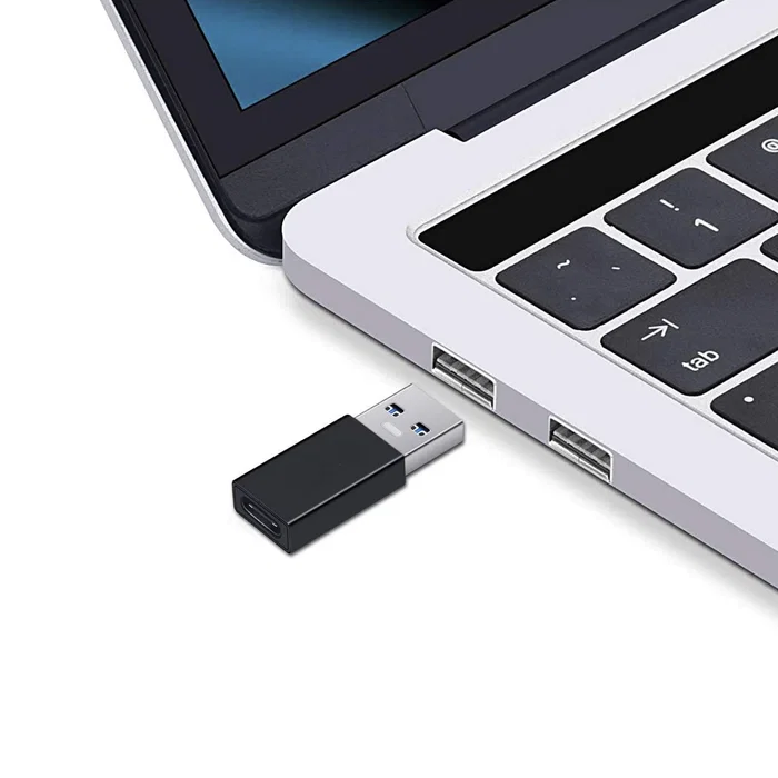 Ewent EW9650 Adaptador USB-A a USB-C, USB 3.0, Transferencia 5 Gbps, Carga hasta 3A/15W, Plug and Play, Carcasa Aluminio