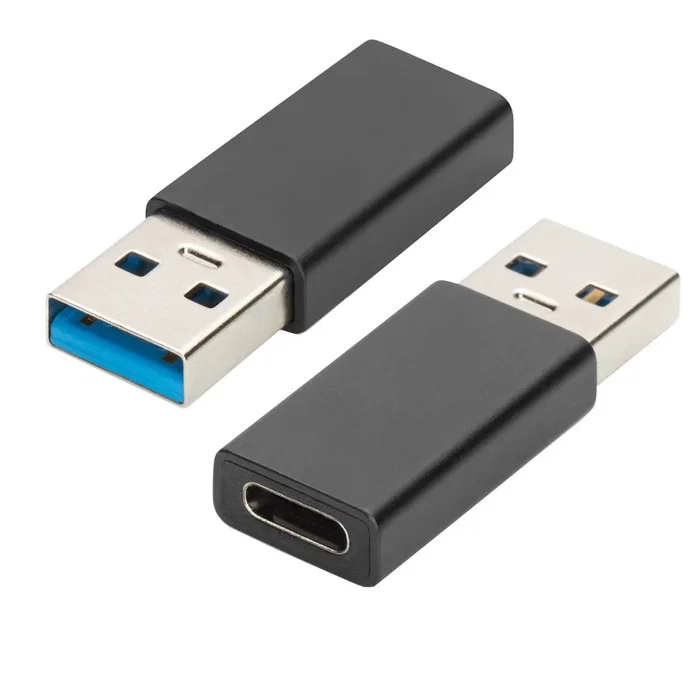 Ewent EW9650 Adaptador USB-A a USB-C, USB 3.0, Transferencia 5 Gbps, Carga hasta 3A/15W, Plug and Play, Carcasa Aluminio