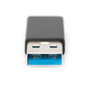 Ewent EW9650 Adaptador USB-A a USB-C Negro con Carcasa de Aluminio