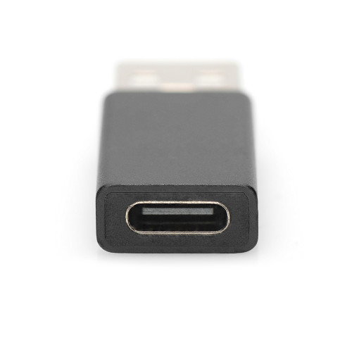 Ewent EW9650 Adaptador USB-A a USB-C Negro con Carcasa de Aluminio