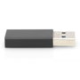 Ewent EW9650 Adaptador USB-A a USB-C Negro con Carcasa de Aluminio