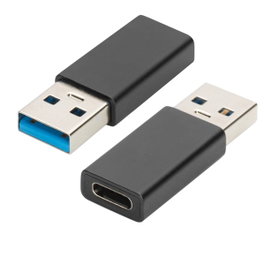 Ewent EW9650 Adaptador USB Type-A a USB Type-C Negro