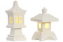 DKD Home Decor Decoracion Luminosa Pagoda Blanco Resina Led 6 x 16 x 6 cm (4 Unidades)