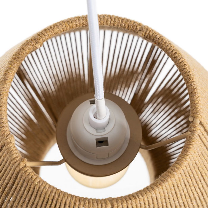 Lámpara Techo Natural Cuerda de Papel 25,50 X 25,50 X 26 cm Lámpara Techo Natural Cuerda de Papel 25,50 X 25,50 X 26 cm