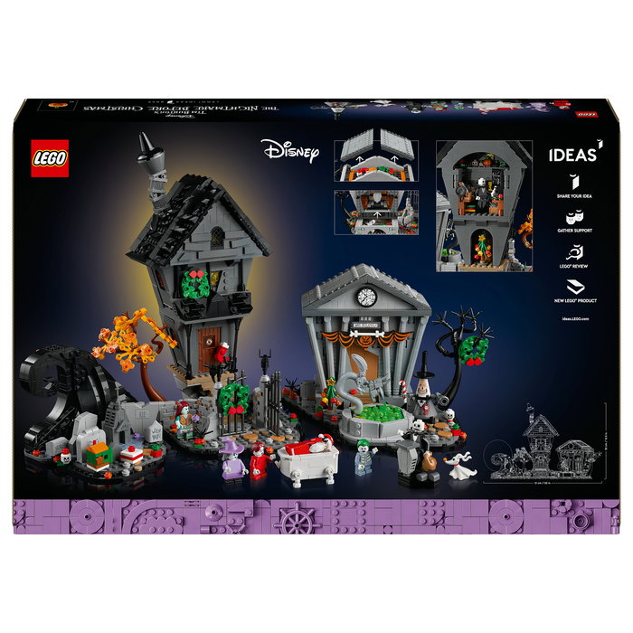 LEGO Ideas Disney 21351 Tim Burton's The Nightmare Before Christmas Set de Construcción - 2193 Piezas, Edad 18+