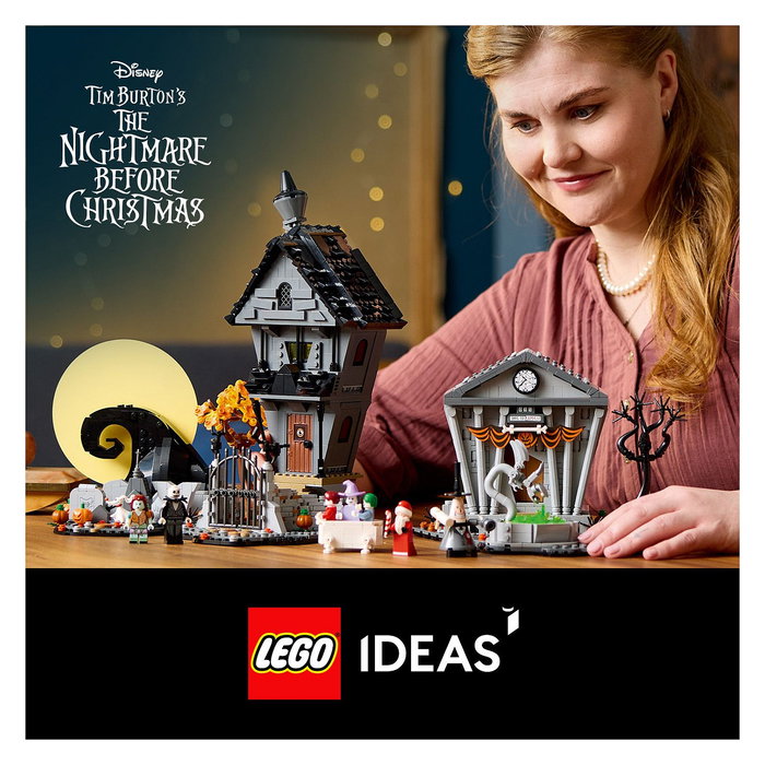 LEGO Ideas Disney 21351 Tim Burton's The Nightmare Before Christmas Set de Construcción - 2193 Piezas, Edad 18+