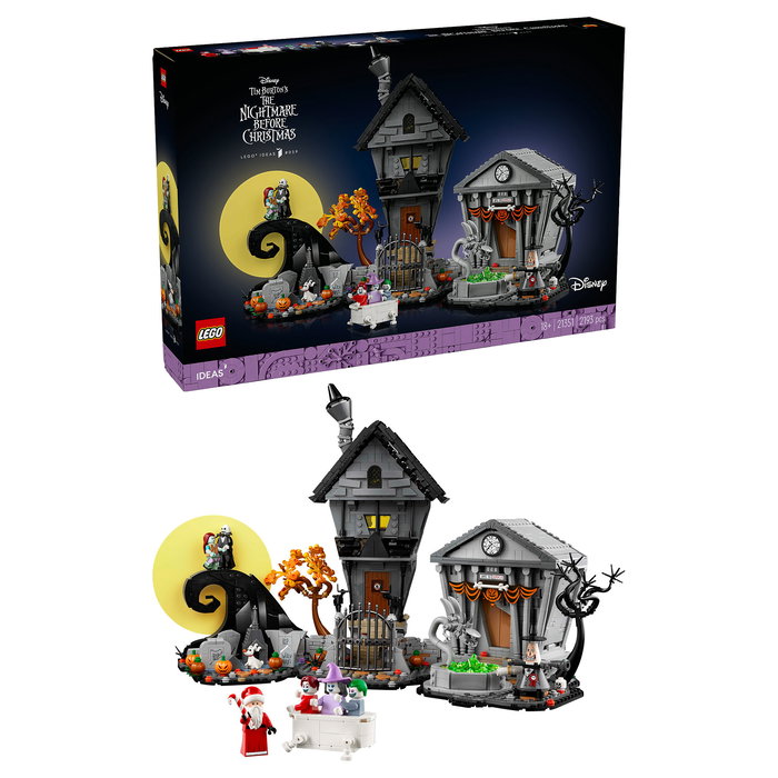 LEGO Ideas Disney 21351 Tim Burton's The Nightmare Before Christmas Set de Construcción - 2193 Piezas, Edad 18+