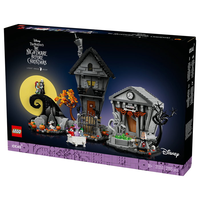 LEGO Ideas Disney 21351 Tim Burton's The Nightmare Before Christmas Set de Construcción - 2193 Piezas, Edad 18+