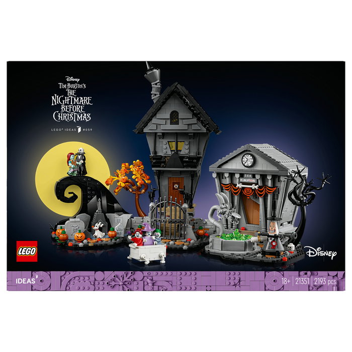 LEGO Ideas Disney 21351 Tim Burton's The Nightmare Before Christmas Set de Construcción - 2193 Piezas, Edad 18+