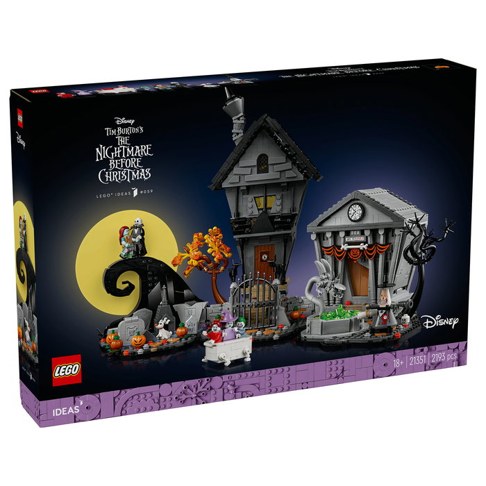 LEGO Ideas Disney 21351 Tim Burton's The Nightmare Before Christmas Set de Construcción - 2193 Piezas, Edad 18+