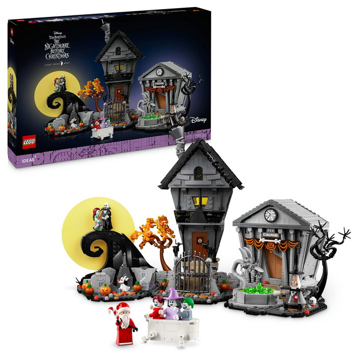LEGO Ideas Disney 21351 Tim Burton's The Nightmare Before Christmas Set de Construcción - 2193 Piezas, Edad 18+