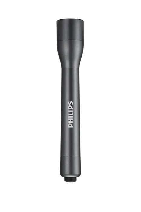 Philips Linterna LED de Toque SFL4002T/10, Negro, 110 Lúmenes, Resistente al Agua IPX4, Funciona con 2 Baterías AA