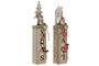 DKD Home Decor Decoración Luminosa LED Madera Pack de 2