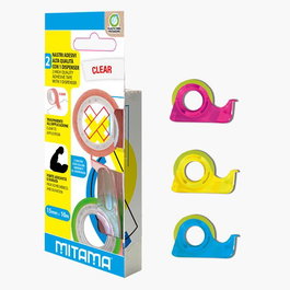 Mitama Cinta Adhesiva Transparente 10x15 con Soporte Estuche (Pack de 2)