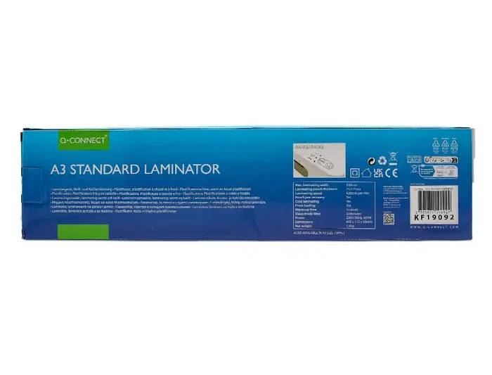Q-connect Plastificadora KF19091 DIN A4 Estándar 2 Rodillos hasta 125 micras