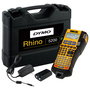 DYMO Rhino 5200 Etiquetadora Industrial con Estuche Kit y Teclado ABC - Transferencia Térmica, Resolución 180 x 180 DPI, Negro y Amarillo