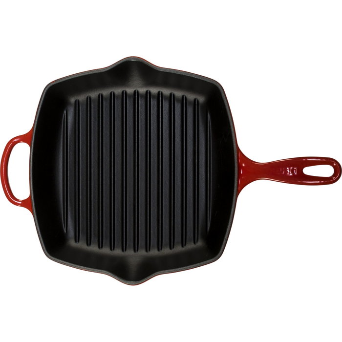 Le Creuset Sartén Grill Cuadrada de Hierro Fundido 26 cm Rojo Cereza