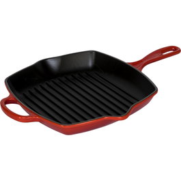 Le Creuset Sartén Grill Cuadrada de Hierro Fundido 26 cm Rojo Cereza