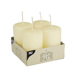 PAPSTAR Vela pilar de 8 cm color marfil