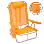 Juinsa Silla Cama Playa de Aluminio Mango Multiposición con Cojín y Bolsillo, 61 x 47 x 80 cm