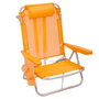Juinsa Silla Cama Playa de Aluminio Mango Multiposición con Cojín y Bolsillo, 61 x 47 x 80 cm