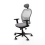 PIQUERAS Y CRESPO Silla de oficina Jorquera con mecanismo Sincro, Gris y Blanco