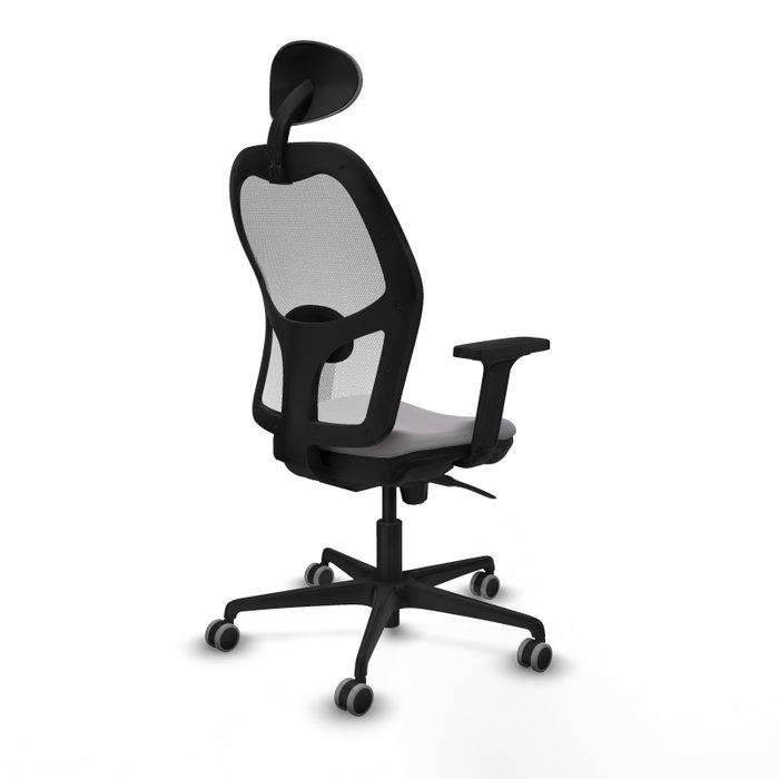PIQUERAS Y CRESPO Silla de oficina Jorquera con mecanismo Sincro, Gris y Blanco