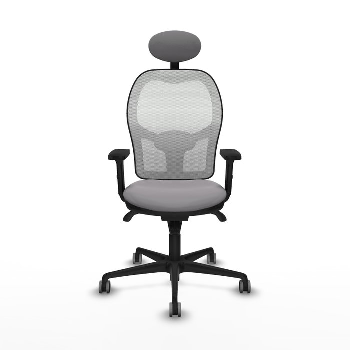 PIQUERAS Y CRESPO Silla de oficina Jorquera con mecanismo Sincro, Gris y Blanco