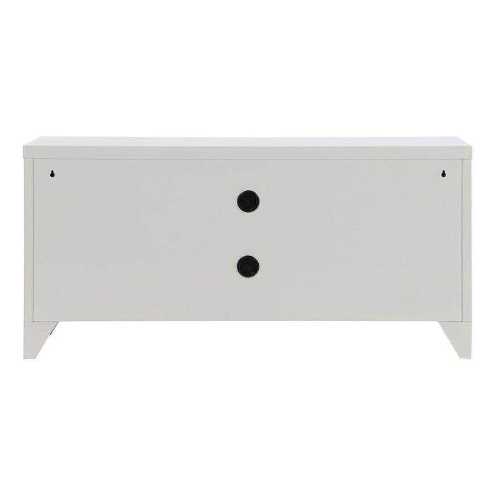 DKD Home Decor Mueble TV Metal Taquilla Blanco 120x40x58
