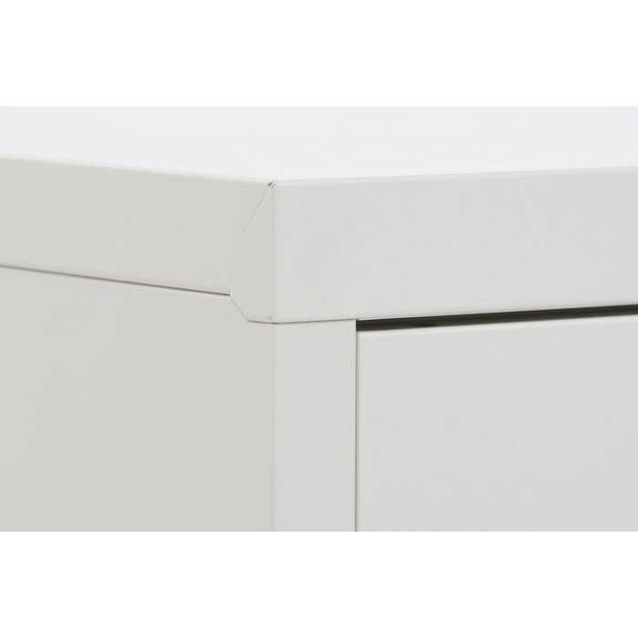 DKD Home Decor Mueble TV Metal Taquilla Blanco 120x40x58